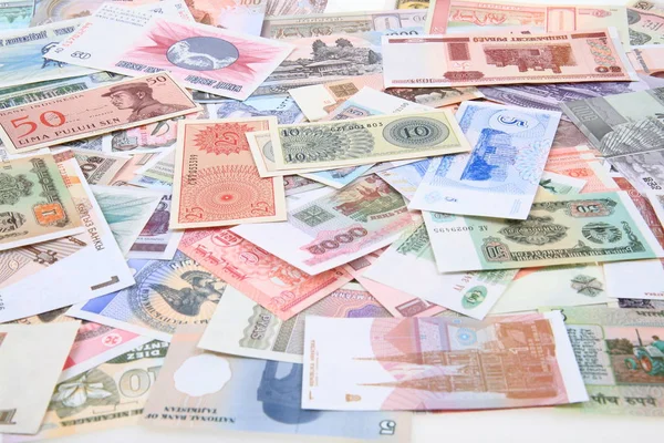 Different world banknotes background — Stock Photo, Image