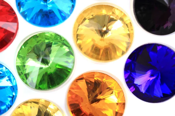Farbige Glasdiamanten — Stockfoto