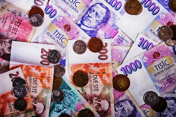 Czech money texture — Stock Photo, Image
