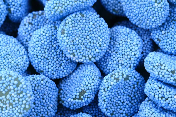 Gelatina azul gomita dulce fondo — Foto de Stock