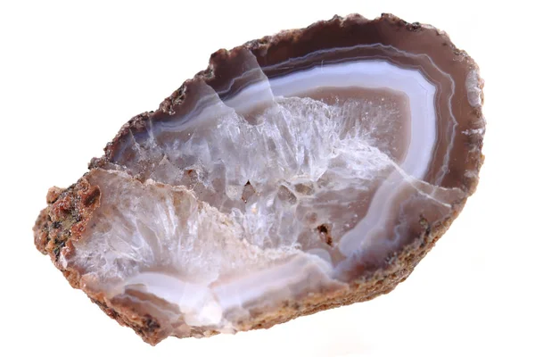 Brown agate isolated — Stock Photo, Image