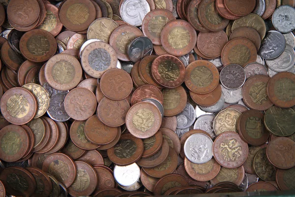 Czech coins texture — Stock Photo, Image