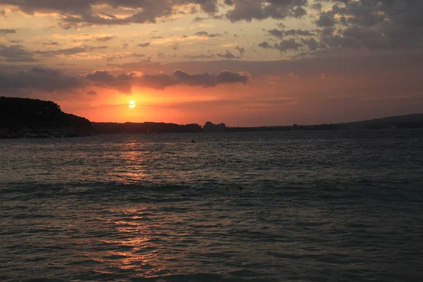 Atardecer mar bulgaro — Foto de Stock