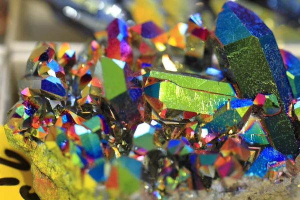 Duhový krystal textura — Stock fotografie