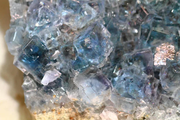 Fondo mineral de fluorita azul —  Fotos de Stock