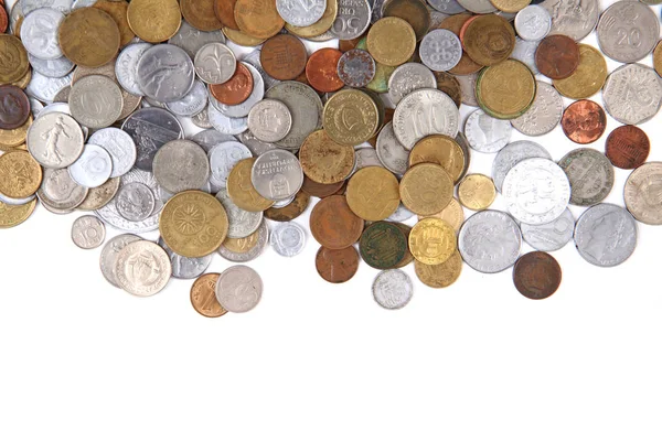Starý svět mincí textura — Stock fotografie