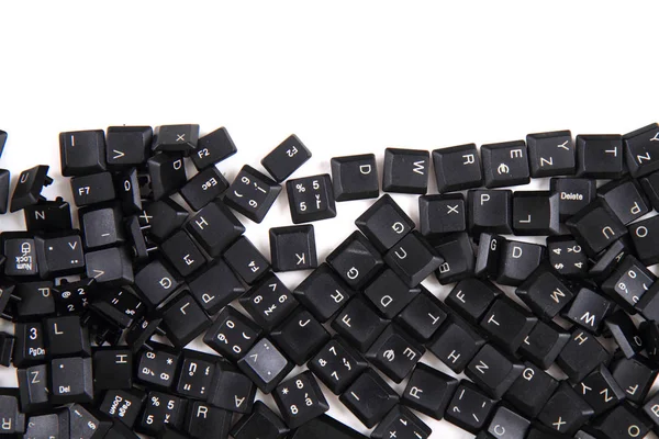 Black keyboard key texture — Stock Photo, Image