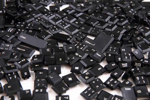 Schwarze Tastaturtasten-Textur — Stockfoto