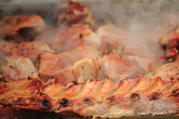 Carni suine alla griglia — Foto Stock