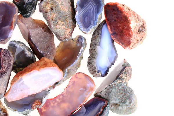 Agates naturels isolés — Photo