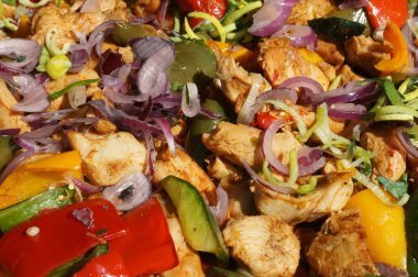 ızgara domuz eti soğan ile