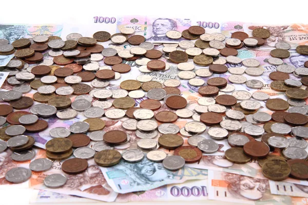 Monedas checas textura —  Fotos de Stock