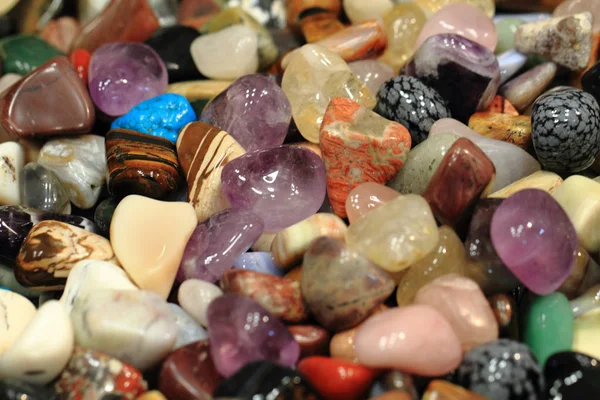 Farbe Edelsteine Mineraliensammlung — Stockfoto