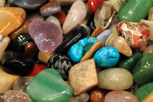 Kleur edelstenen minerale collectie — Stockfoto