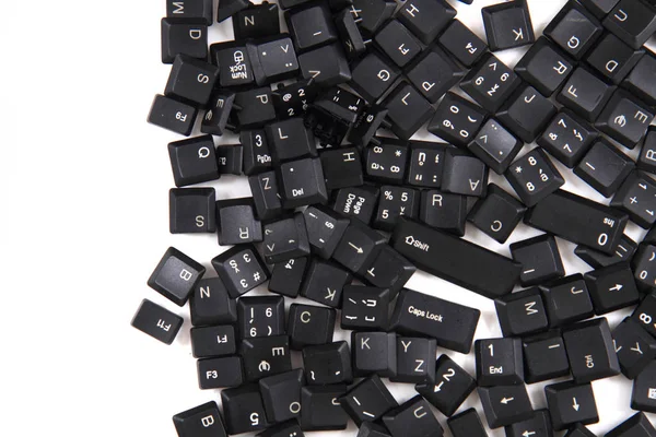 Black keyboard key texture — Stock Photo, Image