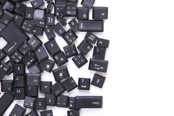 Tecla de teclado negro textura — Foto de Stock