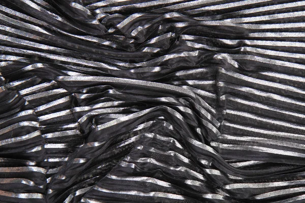 Текстура чорної та срібної тканини — стокове фото