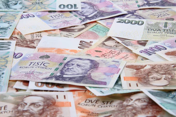 Czech money background — Stock Photo, Image