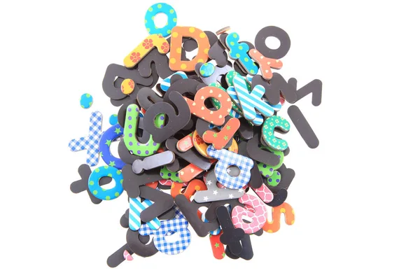 Color plastic alphabet — Stock Photo, Image