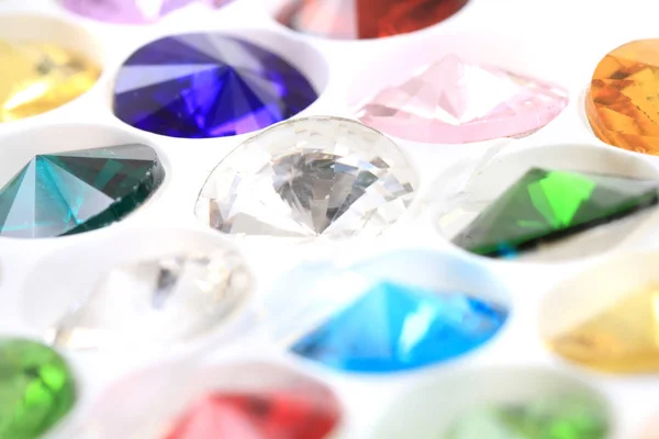 Barevné diamanty textura — Stock fotografie