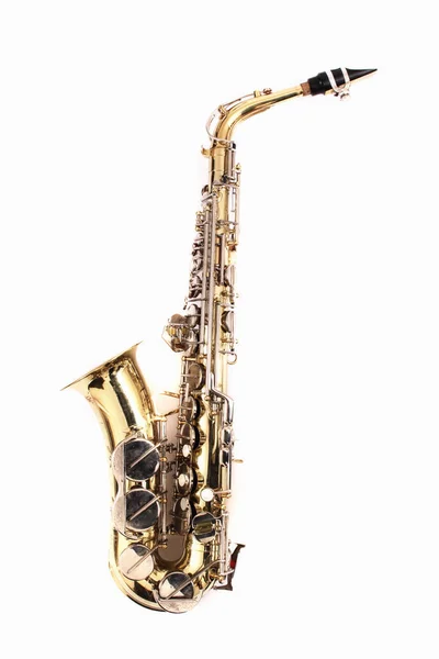Sehr altes Saxophon — Stockfoto