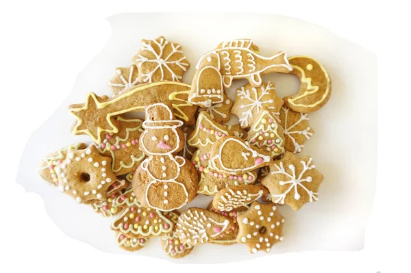 Christmas tradition gingerbread background — Stock Photo, Image