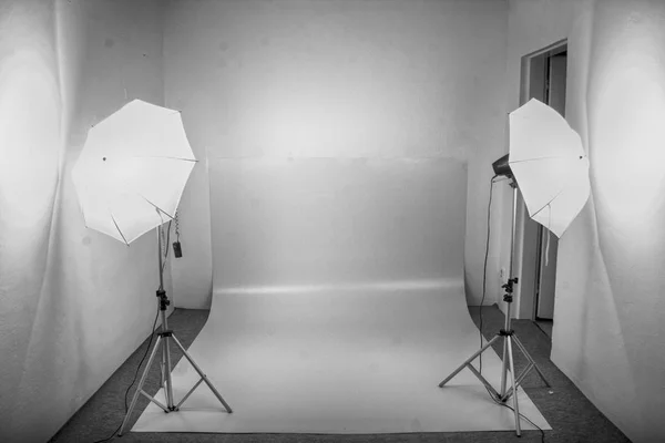 Studio foto hitam dan putih — Stok Foto