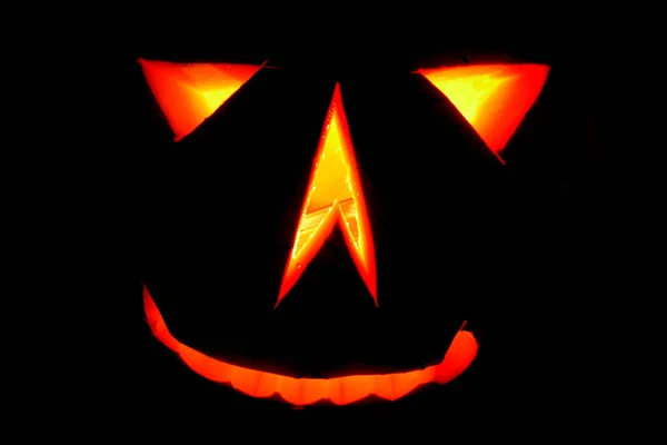 Abóbora halloween na noite — Fotografia de Stock