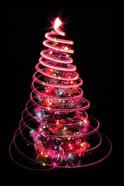 Color christmas tree — Stock Photo, Image