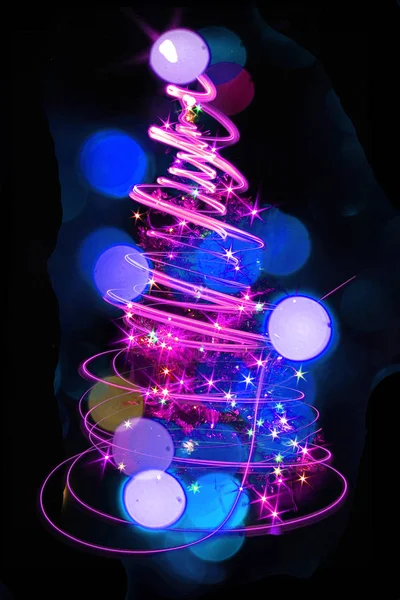 Colore albero di Natale — Foto Stock