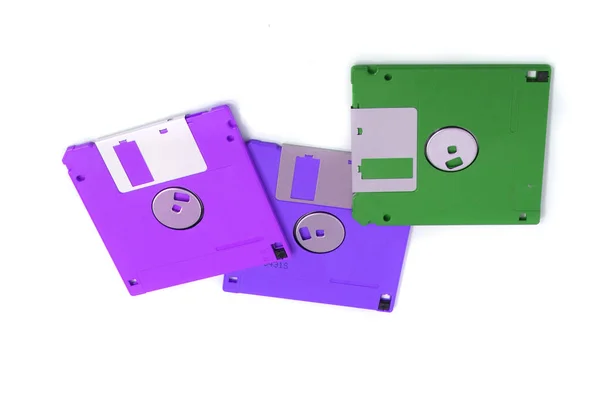 Disques disquettes couleur — Photo