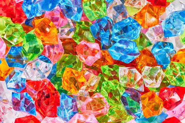 塑料彩色钻石 — 图库照片