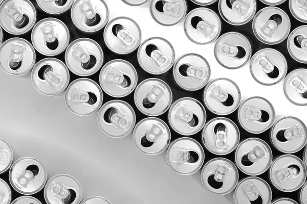 Empty energy drink cans — Stock Photo, Image