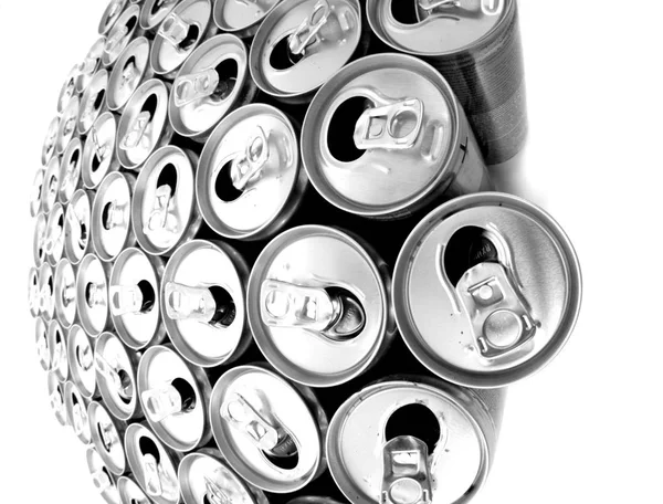 Latas de bebidas energéticas vacías — Foto de Stock