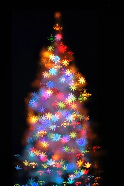 Christmas tree from the lights — Stock Photo, Image