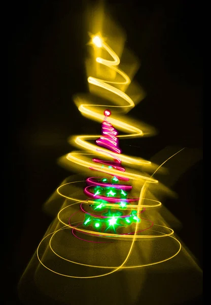 Color christmas tree — Stock Photo, Image