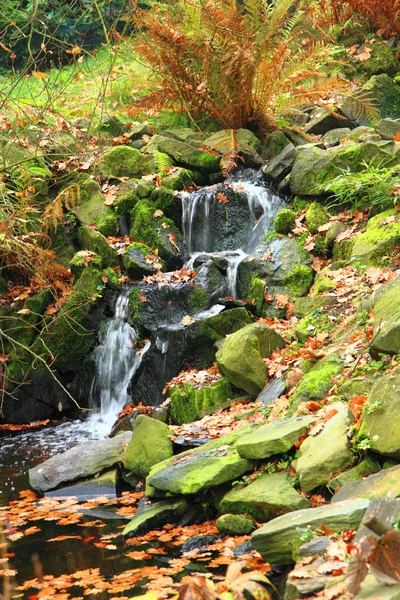 Piccola cascata autunnale — Foto Stock