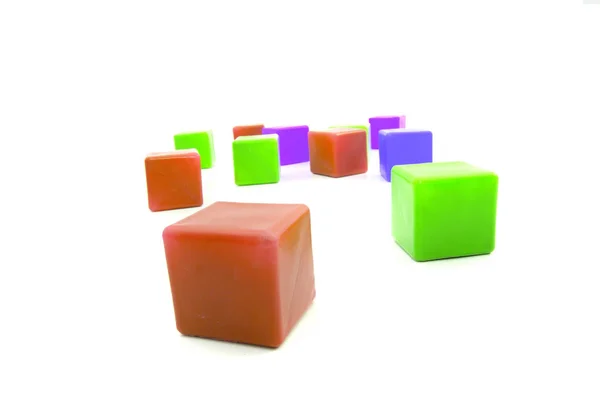 Cubos de color aislados — Foto de Stock