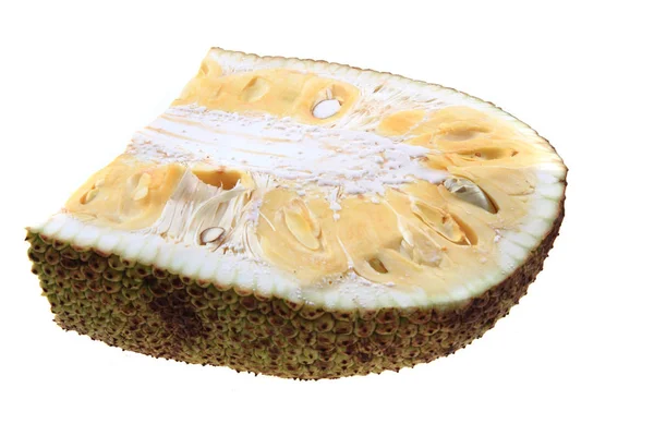 Half of jackfruit isolated — Stock Photo, Image