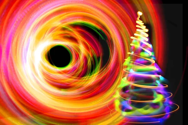 Kleur kerstboom — Stockfoto