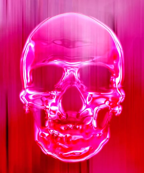 Skull in on the fire background — Stock Photo, Image