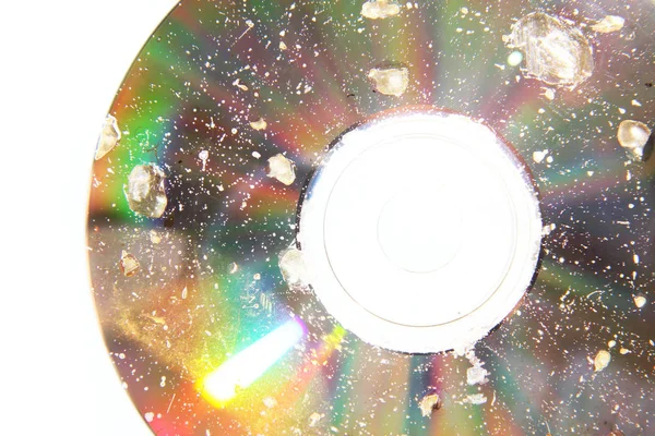 Damaged CD texture — Stock Photo, Image