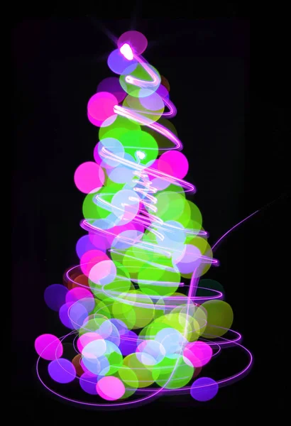 Color árbol de Navidad — Foto de Stock