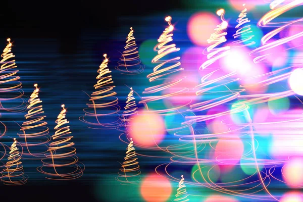 Color christmas forest — Stock Photo, Image