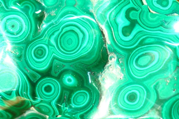 Groen Malachiet minerale textuur — Stockfoto