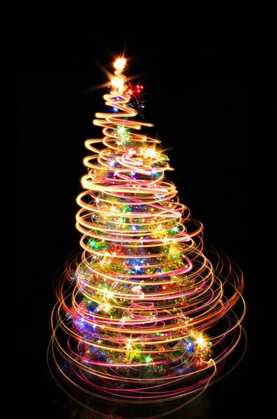 색상 크리스마스 트리 — 스톡 사진