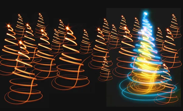 Abstract christmas forest — Stock Photo, Image