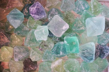 mavi ve yeşil florit mineral arka plan