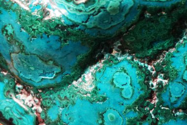 Yeşil malakit mineral doku