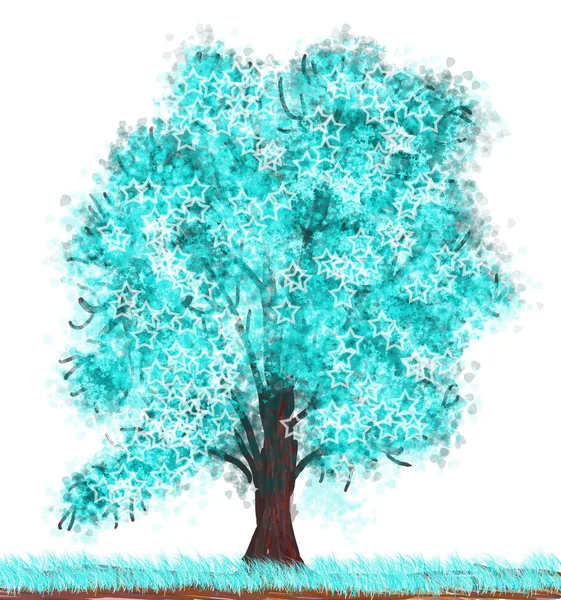Winter leafy tree — Stock Photo, Image